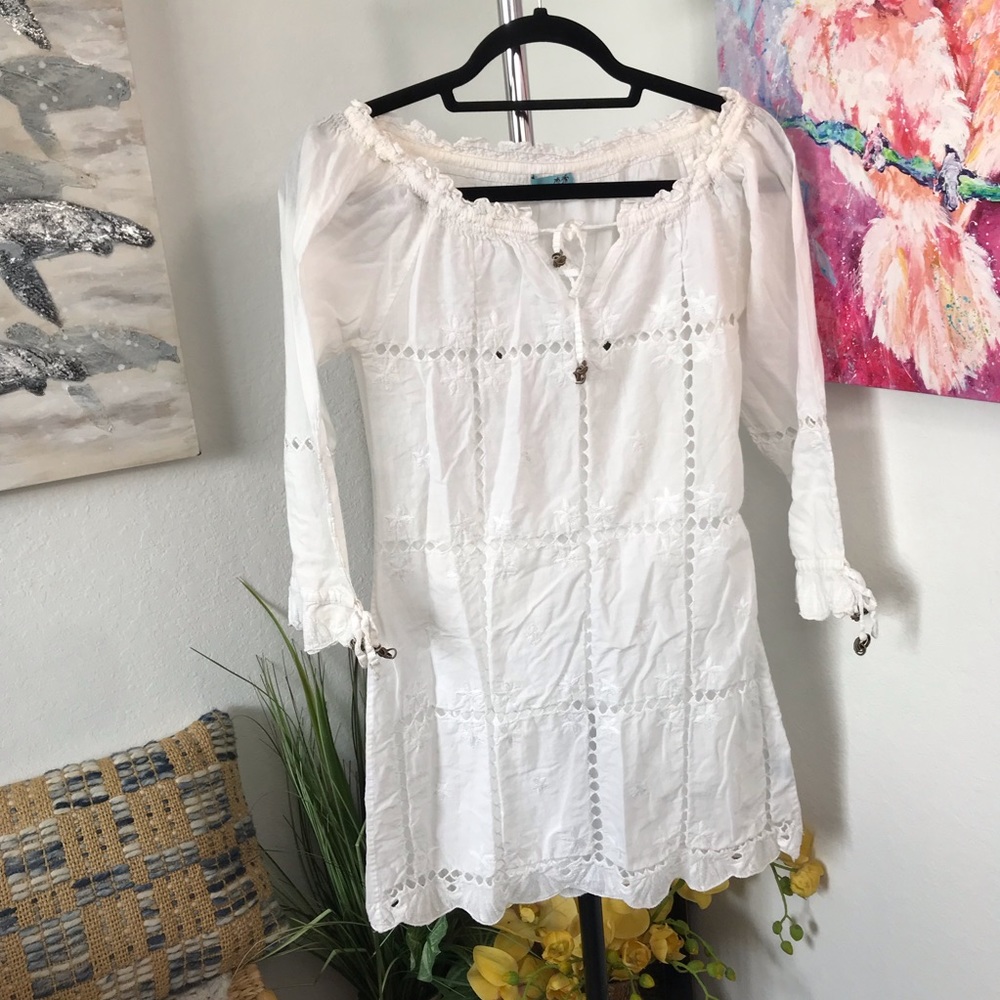 Letarte Handmade White Beach Cover Up